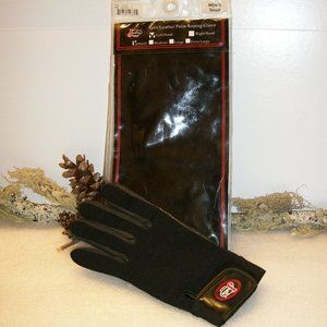 JUSTIN Equine Sz Small Black Split Leather Palm Roping Glove NEW Left Hand